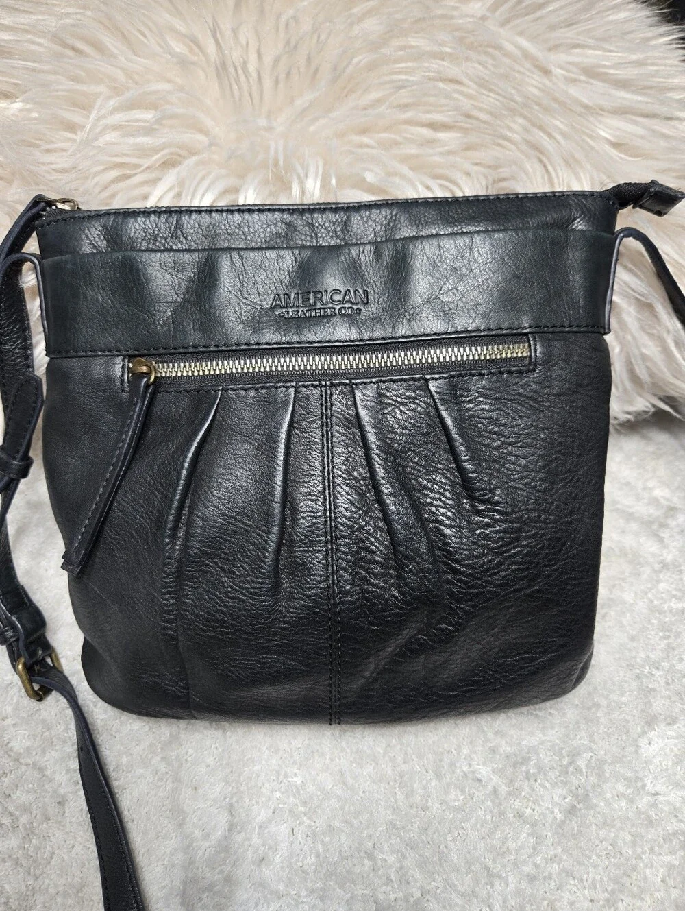 American Leather Co. Black Shoulder Bag